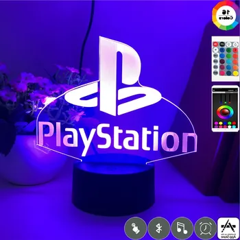 

Clock Base Table Lamp Playstation SCE The Game Brand Unique Birthday Present for Kids Dropship Direct Supply Atmosphere Decor