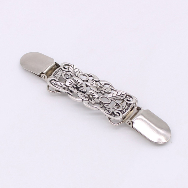 Cardigan Clip Fasteners for Clothes Clothespins Scarf Clip Brooch Sliver Pin Buckle Clip Holder Women Dress Jewelry