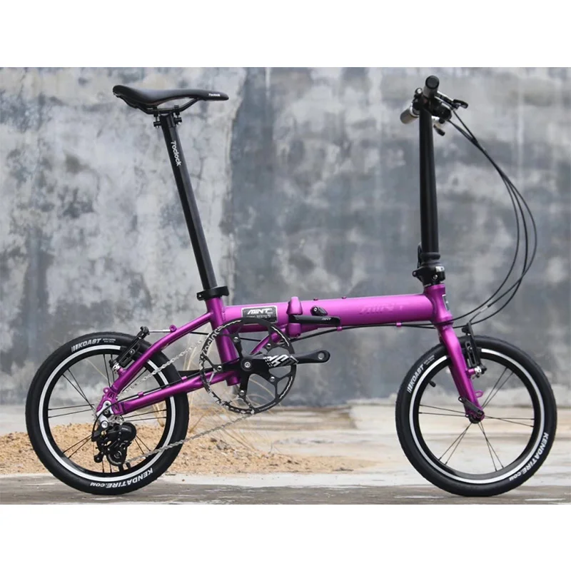 Minparts MT folding bike T-3 16inch alloy frame top color changing paint bicycle