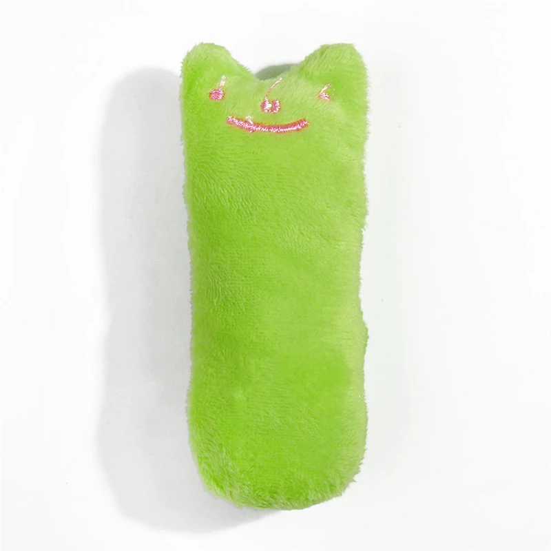 Cute Interactive Plush Cat Toy Soft Teeth Grinding Catnip Toys Pet Kitten Chewing Toy Cat Mint Game Playing Pillow Thumb Toys 