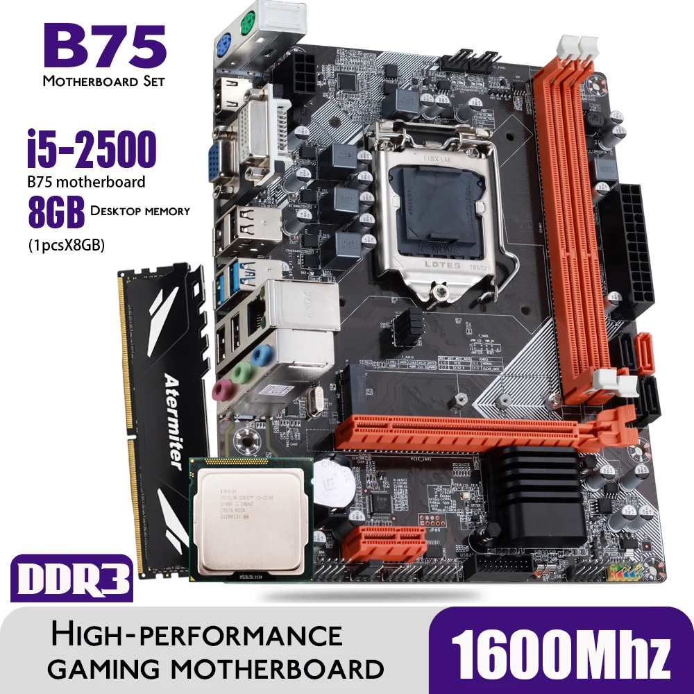 Atermiter 5 Motherboard Set With Intel Core I5 2500 1 X 8gb 8gb 1600mhz Ddr3 Desktop Memory Heat Sink Usb3 0 Sata3 Motherboards Aliexpress Atermiter 5 Motherboard Set With Intel Core I5 2500 1 X 8gb 8gb 1600mhz Ddr3 Desktop Memory Heat Sink Usb3 0 Sata3 Motherboards Aliexpress