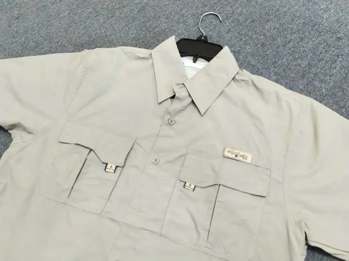 Frete grátis! Camisa seca rápida masculina, camisa de pesca