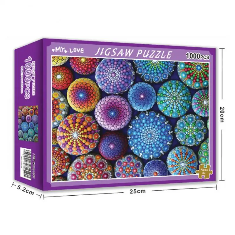 1000 Stück Regenbogen Blumen Puzzles für Erwachsene lernen Bildung Kinder Q9I6 