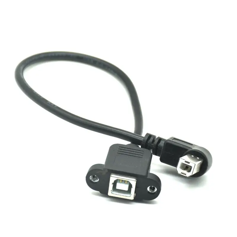 30 см 1 м фут 90 USB 2 0 локоть B папа к женскому кабелю Тип провод розетка Принтер