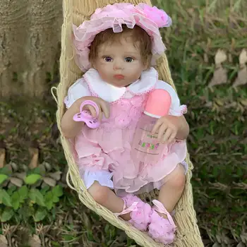 

20inch Reborn Toddlers Cotton Body Princess Baby Girl Soft Vinyl Silicone Dolls Realistic Rebirth Infant