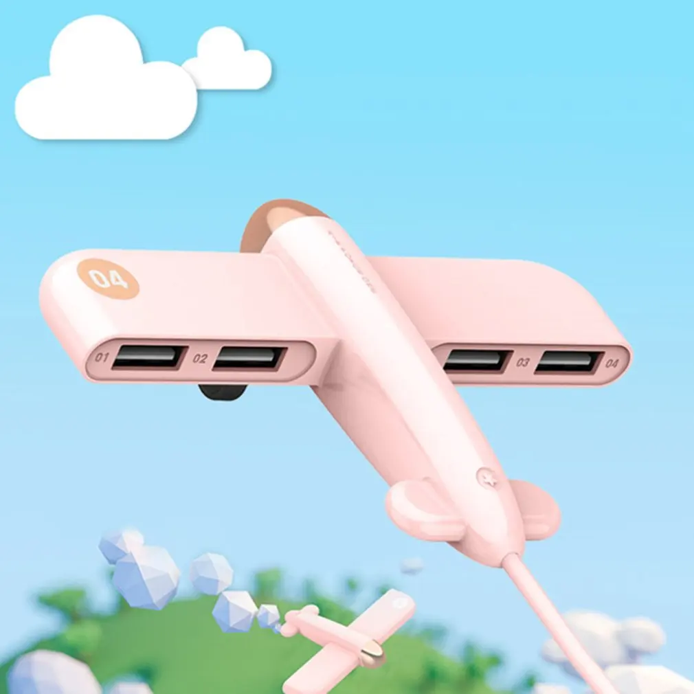 Креативный сплиттер самолета один на четыре Usb сплиттер Usb кабель для передачи данных концентратор Usb расширитель данных профессиональный