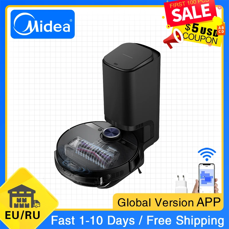 MIDEA S8+ Robot Vacuum Cleaner with Auto Dust Collection Station LDS