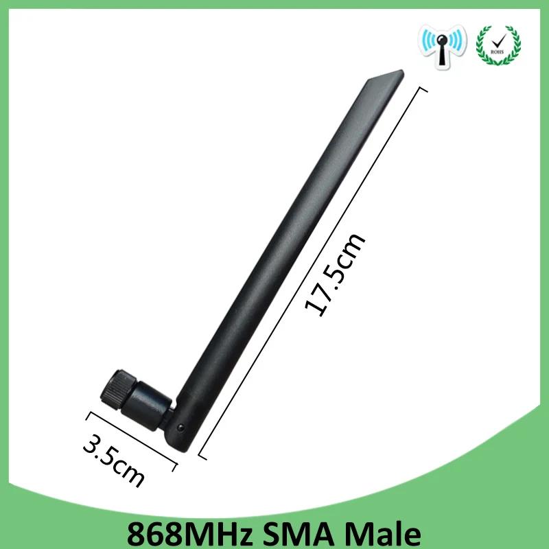 Grandwisdom 1p~2p 868~915MHz antenna 5dbi sma male wlan wifi dual band antena iot module router tp link signal receiver high gain