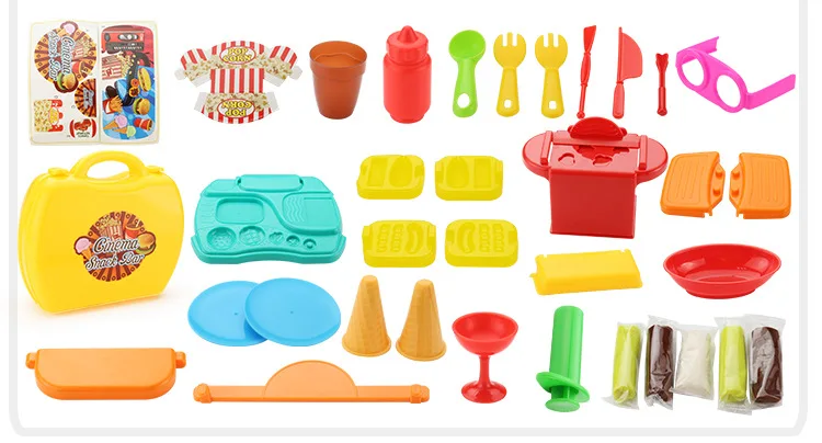 Model Play House Suitcase Fun Plasticene CHILDREN'S Toy Colored Clay Toolbox