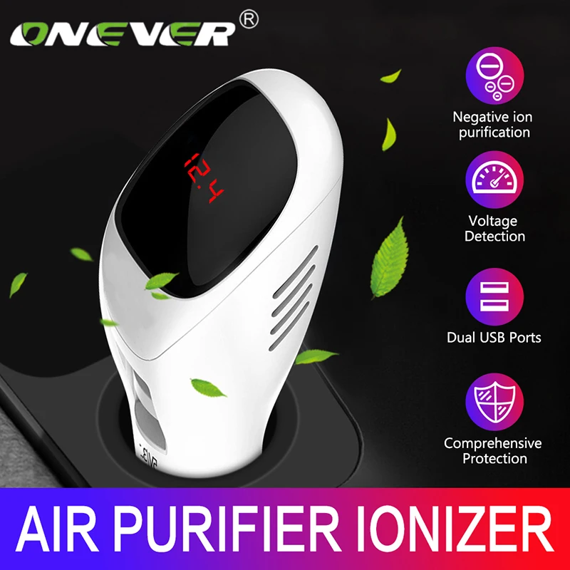 Очиститель воздуха Onever 12-24 В с функциями очиститель анион лучший подарок для