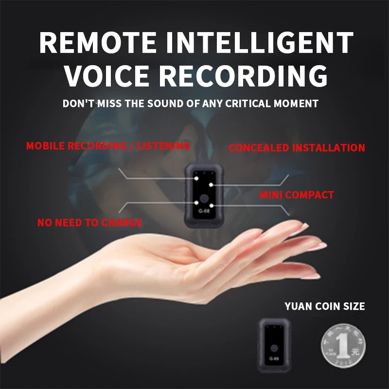 Mini GPS Car Locator Wireless Children's Old Man Pet Tracker Anti-Lost Recording Tracking Device Voice Control Can Record