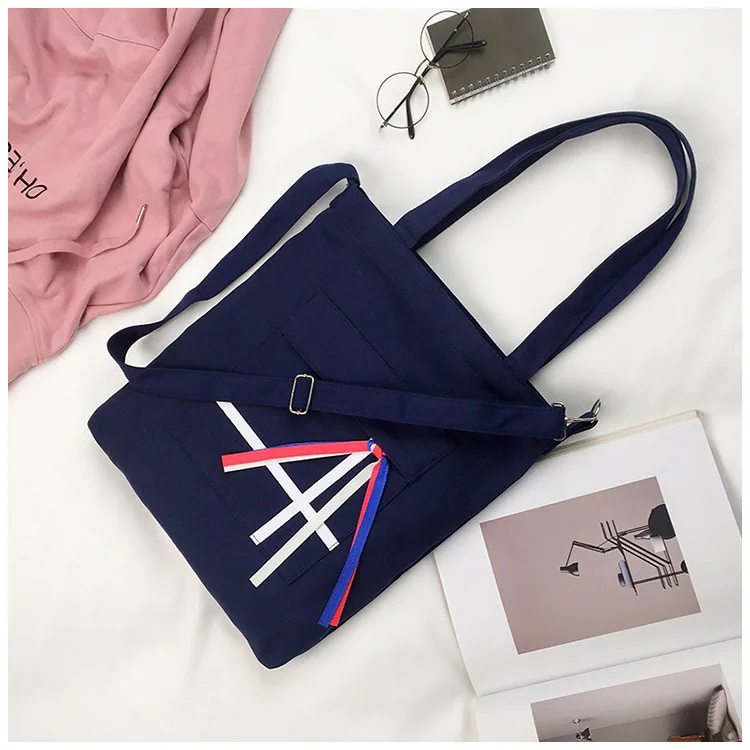 Micro for Canvas Handbag Bag Women's New Style Korean-style Versatile Over-the-shoulder Bag Students Harajuku College Style