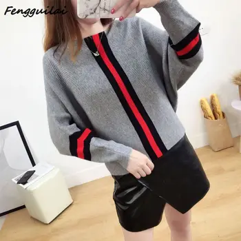 

FENGGUILAI 2019 Casual Style Women Knitted Sweater Pullovers Full Sleeve Ladies Fashion Sweaters Female Winter Autumn
