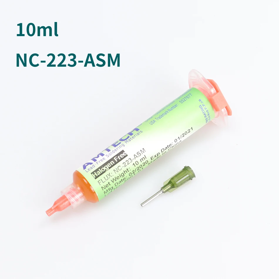 Original AMTECH NC-559-ASM NC-223-ASM BGA PCB No-Clean Solder Paste Welding Advanced Oil Flux Grease 10cc Soldering Repair Paste stainless steel flux core wire Welding & Soldering Supplies