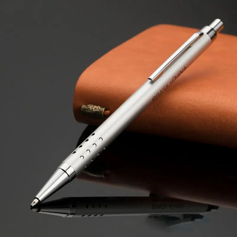 Luxury Metal Ballpoint Pen Press Design 24 Holes School Office Supplies Student Writing Gift