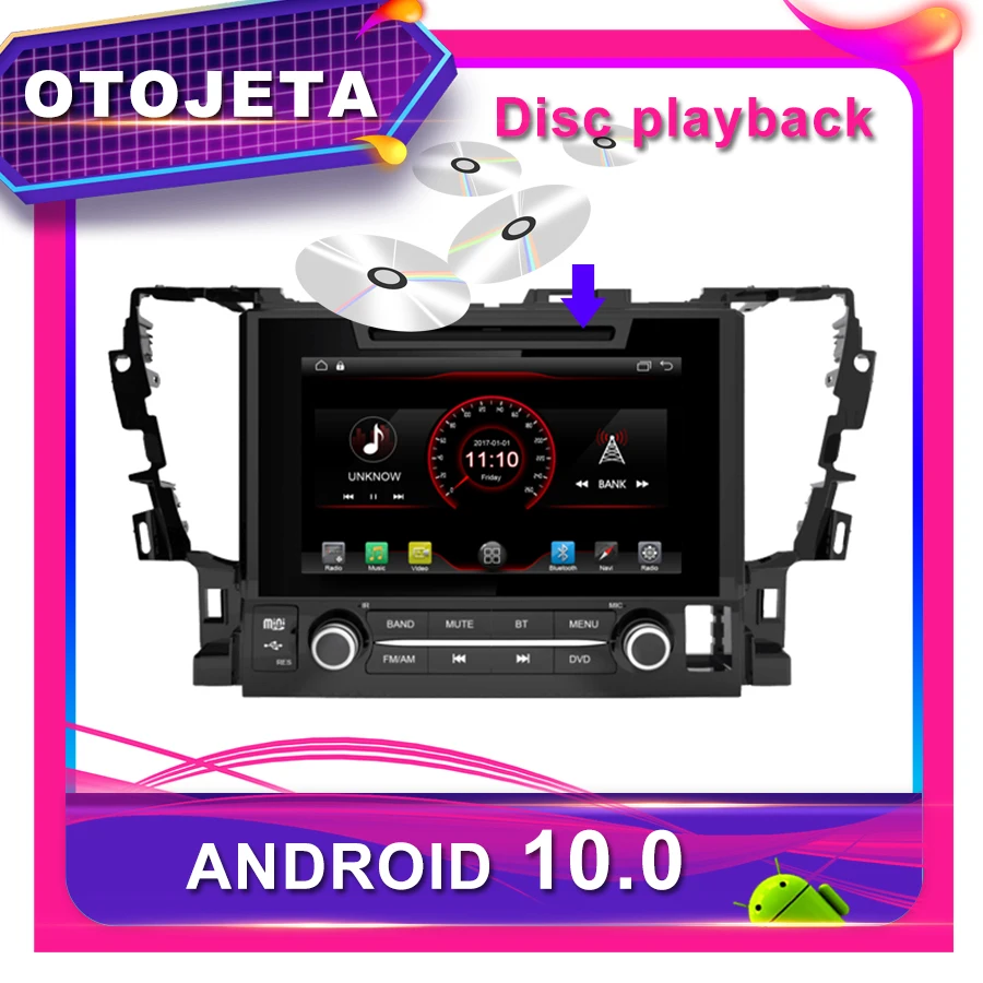 OTOJETA Автомобильный DVD Android 10,0 Автомобильный gps для TOYOTA ALPHARD автомобильный Радио мультимедийная лента рекордер bluetooth навигация