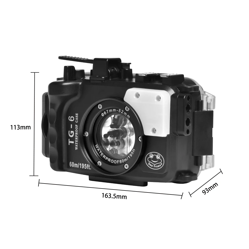 For Olympus TG-6 TG6 Waterproof Camera Case 60M/195ft Newest Underwater Camera Protective Cover Diving Housing 1pc