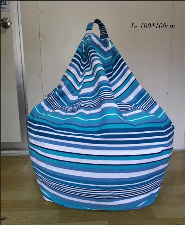 L-100X100CM Bean Bags для взрослых Bean Bag Cover Whithout наполнение lounger Bean Boozled Pouf Chambre спальня ленивый мешок стул диван Pouf Geant - Цвет: L-100X100CM