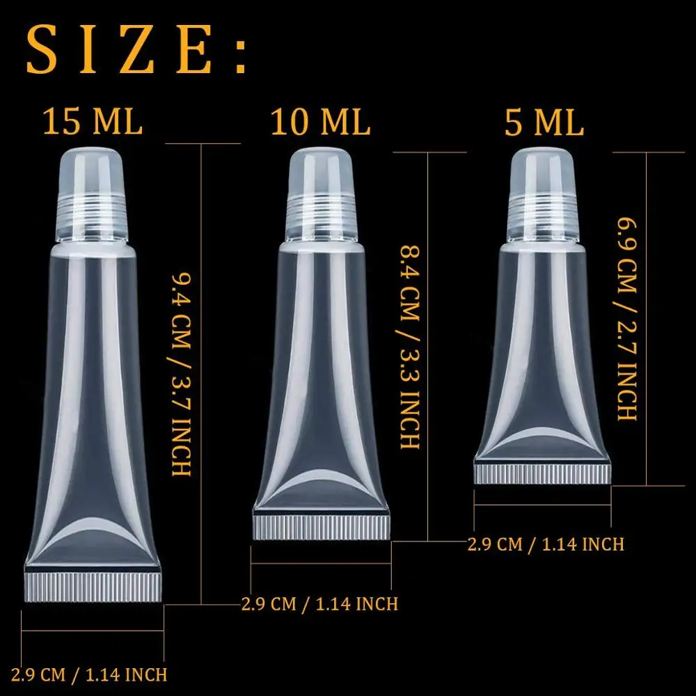 Empty Squeeze Tube Private Labelling Clear Plastic Soft Lip Gloss Tubes 8ml Wholesale Containers for Cosmetics DIY Packaging Empty Squeeze Tube Private Labelling Clear Plastic Soft Lip Gloss Tubes 8ml Wholesale Containers for Cosmetics DIY Packaging