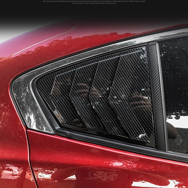 Для Mazda 3 M3 Axela 2019 2020 седан версия ABS карбоновые задние жалюзи Крышка отделка 2 шт.