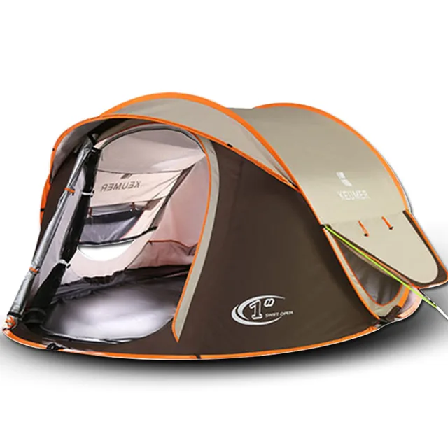 US $84.90 throw tent outdoor automatic throwing pop up waterproof camping hiking waterproof large family Four