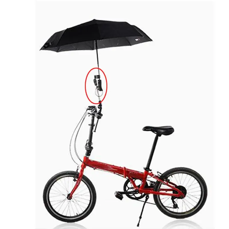 Нержавеющая Сталь Зонтик подставки любой угол поворотный инвалидная коляска велосипед зонтик разъем коляска зонтик держатель дождевик
