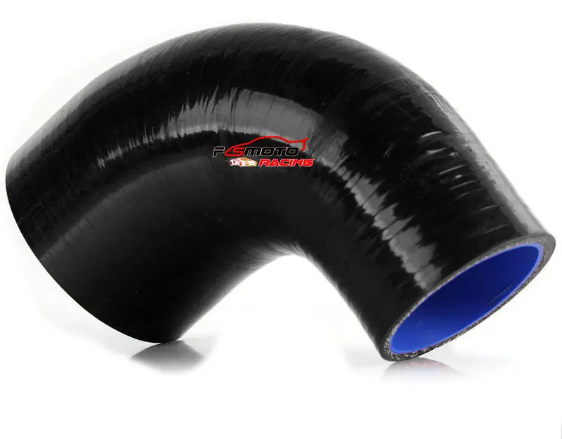 3-PLY  3" to 4" ID76mm-102mm Silicone Coolant 45 Degree Elbow Reducer Pipe Hose 