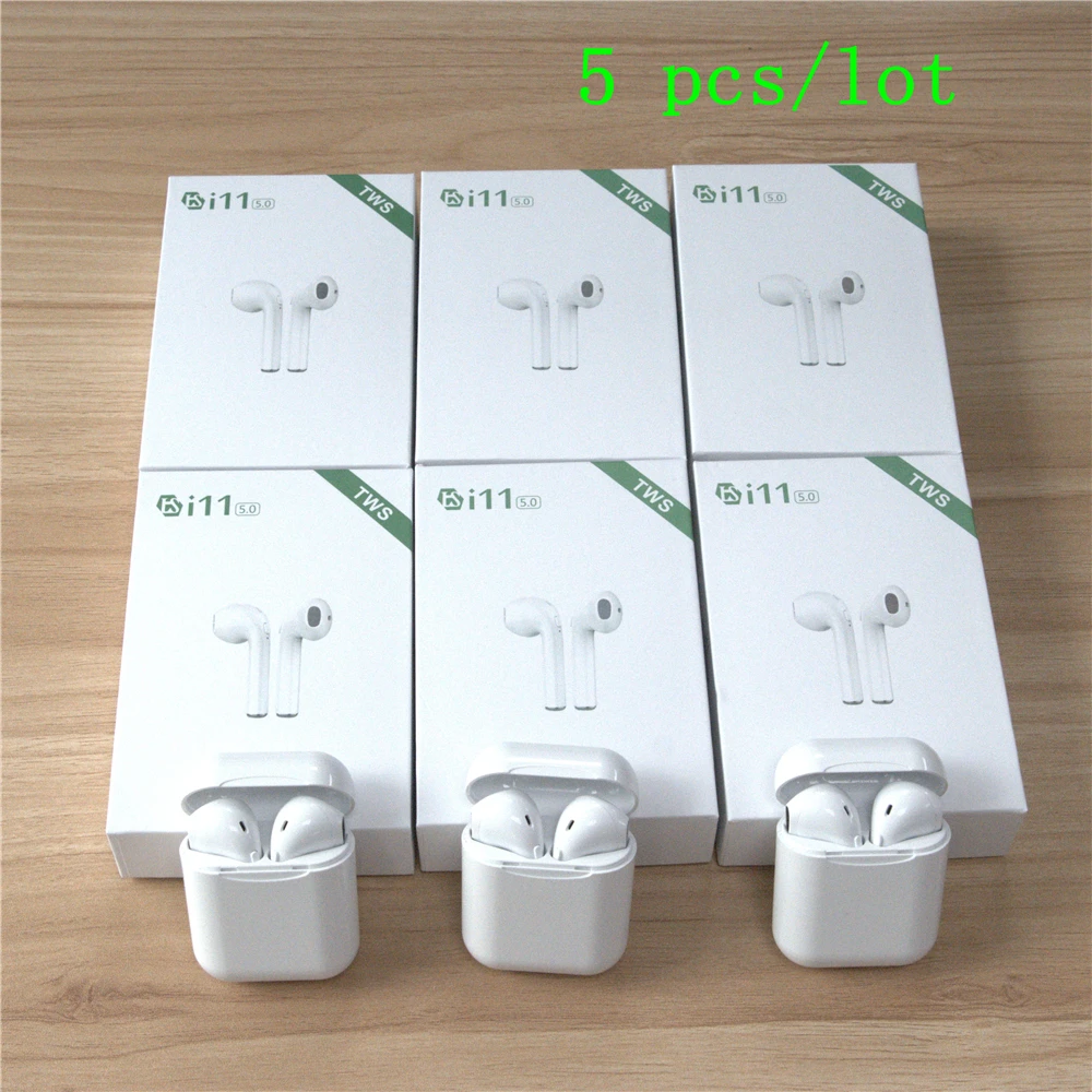 

5PCS/Lot TWS-i11 Wireless Earphone V5.0 Bluetooth Headphone I7S TWS ear Mini Earbuds Headset for iPhone Samsung Xiaomi Huawei LG