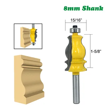 

8MM Shank Milling Cutter Special Architectural Handrail Molding Router Bit Woodworking For Woodwork Bit Face End Mill MC02072