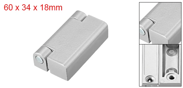 60 x 34 x 18mm1 pcs Uxcell черные матовые серебряные яркие серебряные для шкафа ворота шкафа двери Длина цинковый аллоишарнир - Цвет: 60 x 34 x 18mm1 pcs