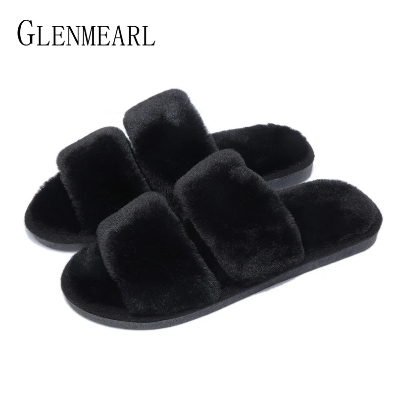 Women Winter Slippers Home Shoes Female Indoor Shoes Women Warm Slippers Plush No Slip Solid Flip Flops Casual Shoes DE
