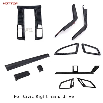 

For Honda Civic2016-2020 Right Hand Drive Center Control Air Conditioner Air Outlet Trim Frame Carbon Fiber Interior Shift Frame