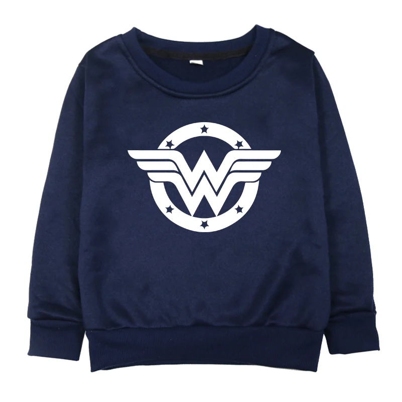Wonder-woman Clothing Print Spring Autumn Baby Girls Sweatshirts Children Cool Hoodies Kids Long Sleeve Tops Bluza Chlopieca