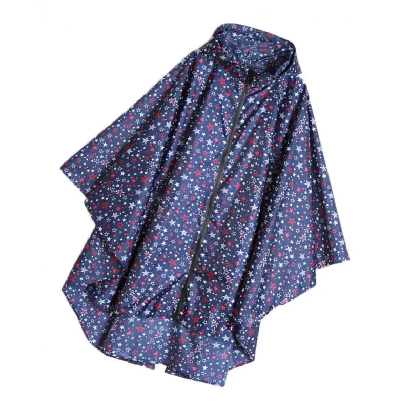 Women Unisex Outdoor Raincoat Packable Hooded Poncho Hiking Zip Rain Jacket