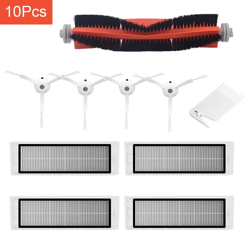 

10PCS Main Brush Side Brush HEPA Filter for Xiaomi 1S Rock S6 S5 S60 S5 S50 S55 E25 E35 Vacuum Cleaner Parts Accessories