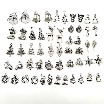 

54pc/BAG Mixed Tibetan Silver Christmas Charms Wholesale Bulk Jewellery Craft Necklace Bracelet Accessories Pendant DIY Xmas #TE