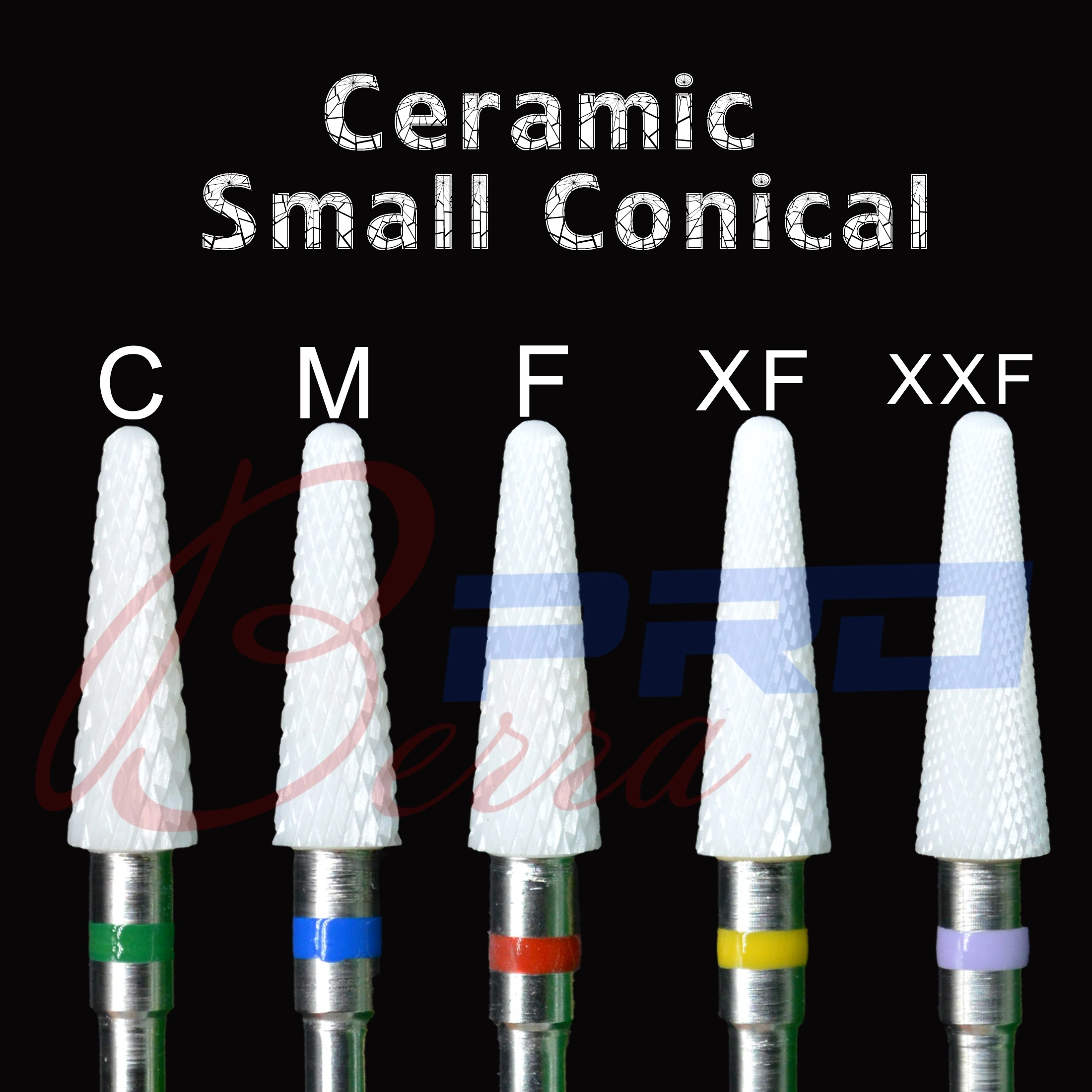 

Proberra Ceramic Small Conical dental nail drill bit high quality white cuticle clean Maincure Pedicure