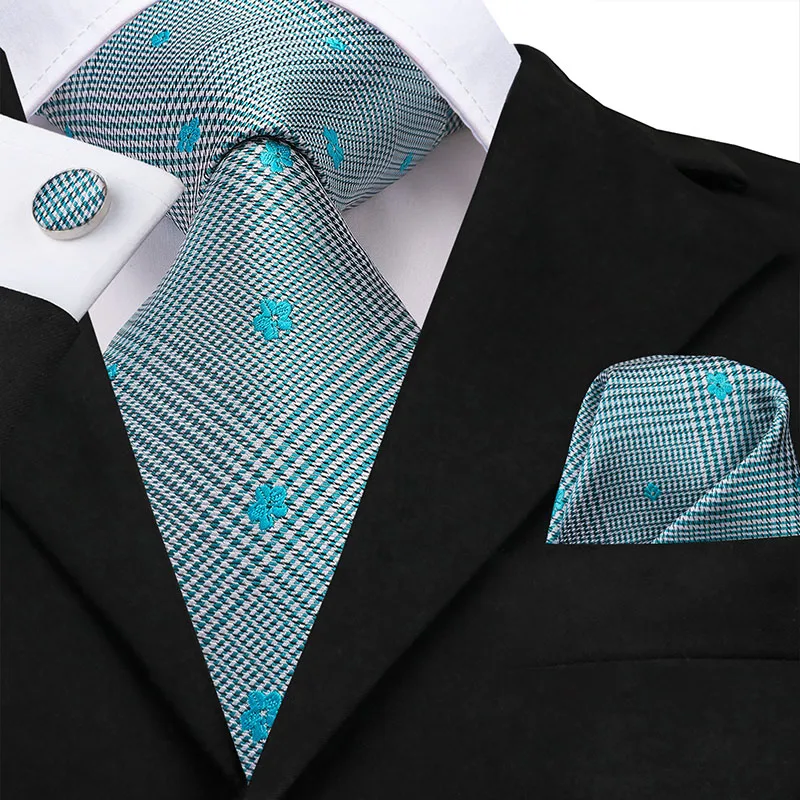Модный золотой шелковый галстук для мужчин, дизайнерский жаккардовый мужской галстук с узором пейсли, деловой, Свадебный, вечерний галстук, запонки, галстук - Цвет: C-3215