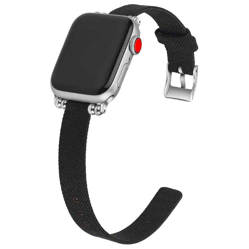 Нейлоновый холщовый ремешок для часов для Apple Watch Series 3 2 1 38 мм 42 мм женский новый ювелирный ремень браслет ремешок для iwatch 4 40 мм 44 мм