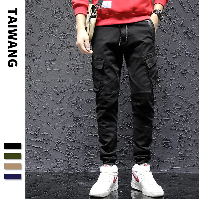 

Bib Overall Men's Popular Brand 2019 Spring New Style Europe And America Men's Ankle Banded Pants Youth Bags xi ha ku