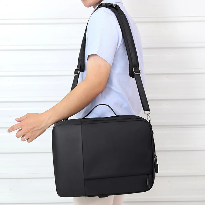

Men Backpack Bag Large Capacity Zipper USB Charging Port for Laptop Travel Business K-BEST