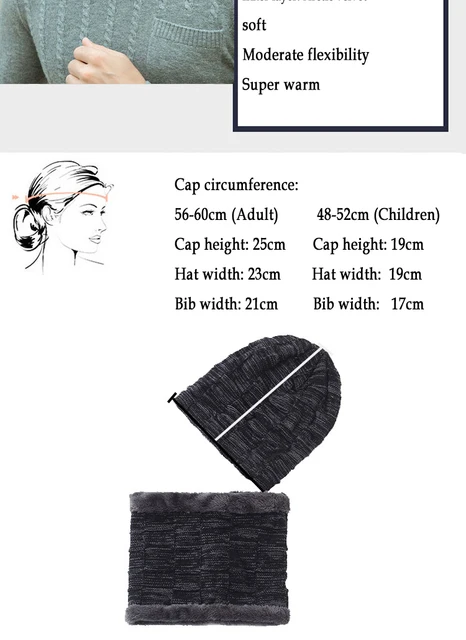 Gorros de invierno K215 para hombre, trajes de gorros de lana