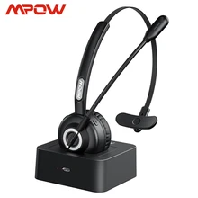 Mpow TH1 Bluetooth Беспроводные наушники с зарядной док-станцией для водителя колл-центра сотовых телефонов 17 часов в режиме разговора функция отключения звука