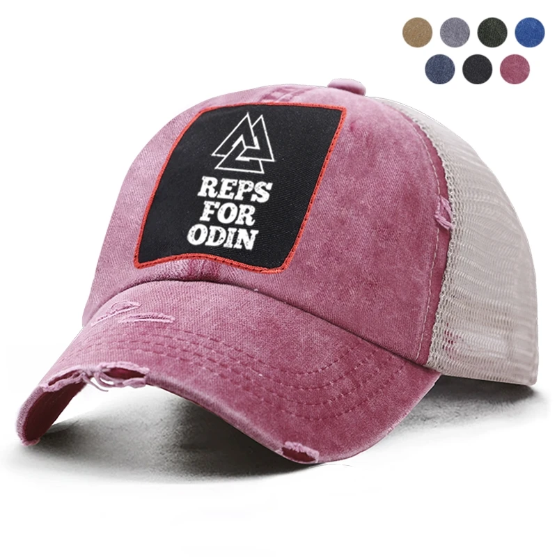 Reps For Odin Vikings Athelstan Son Of Anarchy Gone To Valhalla Men's Baseball Caps Women Mesh Snapback Hat Men Trucker Hats Cap |