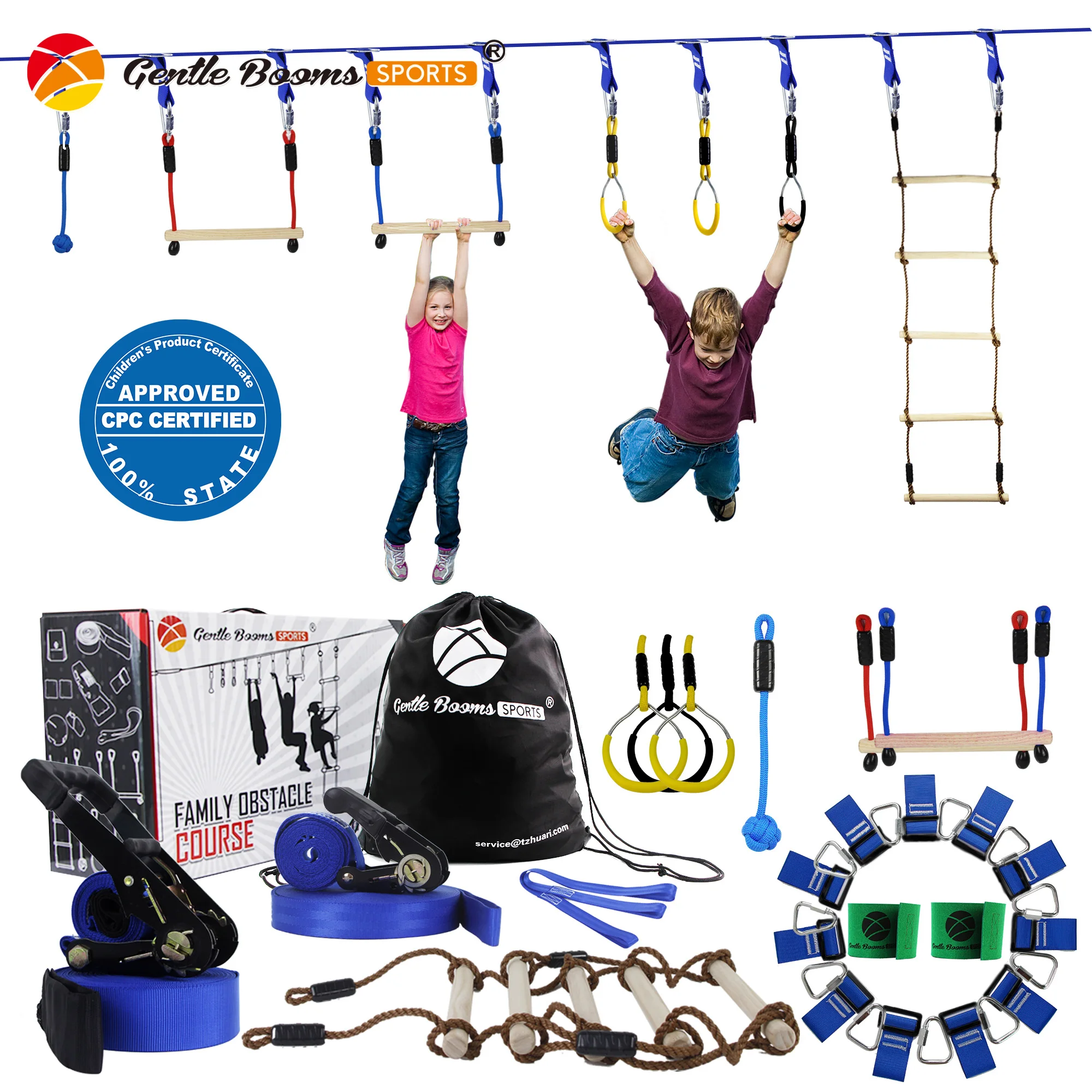 Ninja Line подвесное оборудование для обучения препятствий набор детей 15 м Slackline