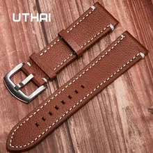 UTHAI Z15 деловые мужские Ремешки для наручных часов телячья кожа ремешок для часов 18-24 мм аксессуары для часов браслет