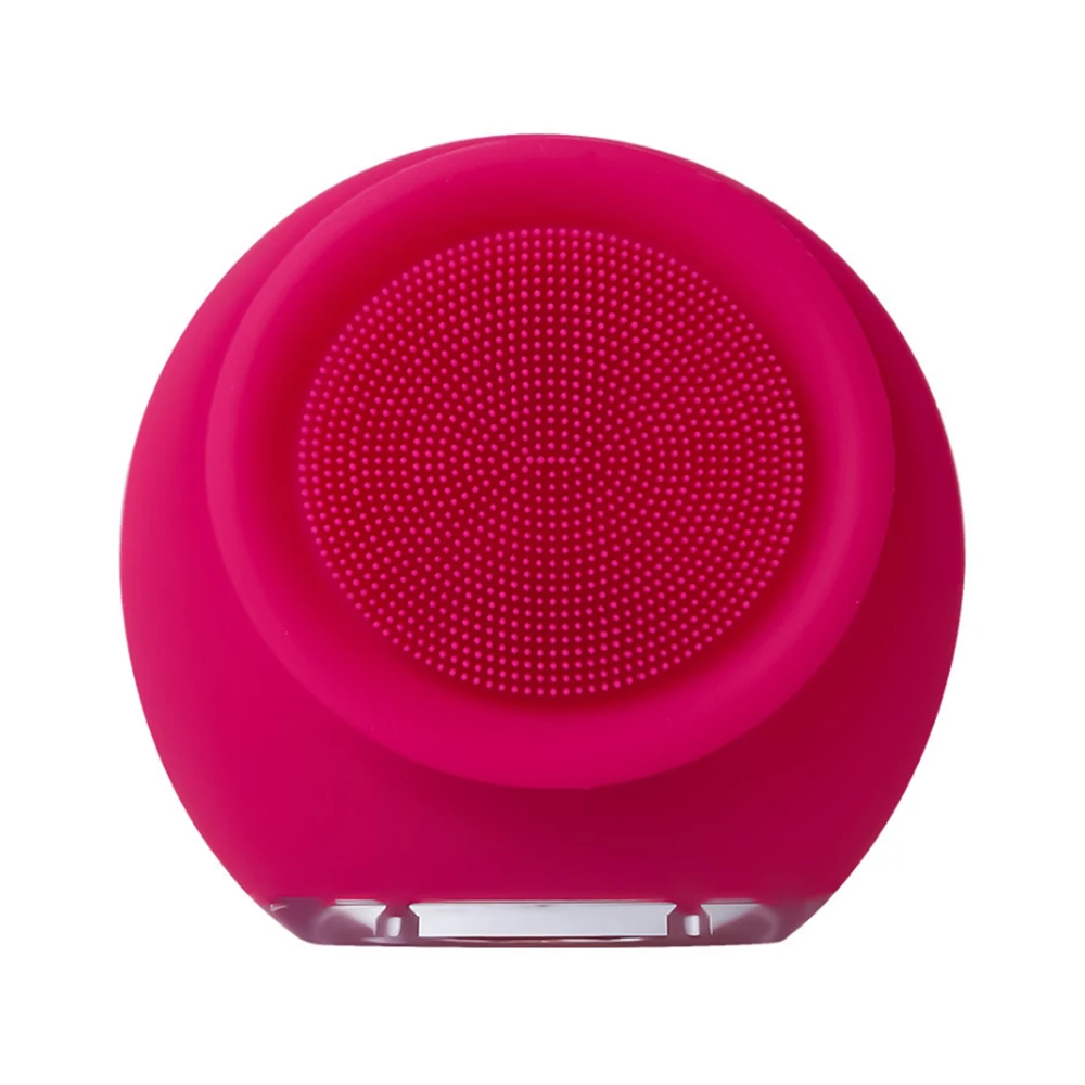 Ультразвуковая электрическая Очищающая щетка для лица, щетка для мытья лица, вибрационное средство для удаления кожи, очиститель пор, массажное наполнение воды, USB - Цвет: style B-red
