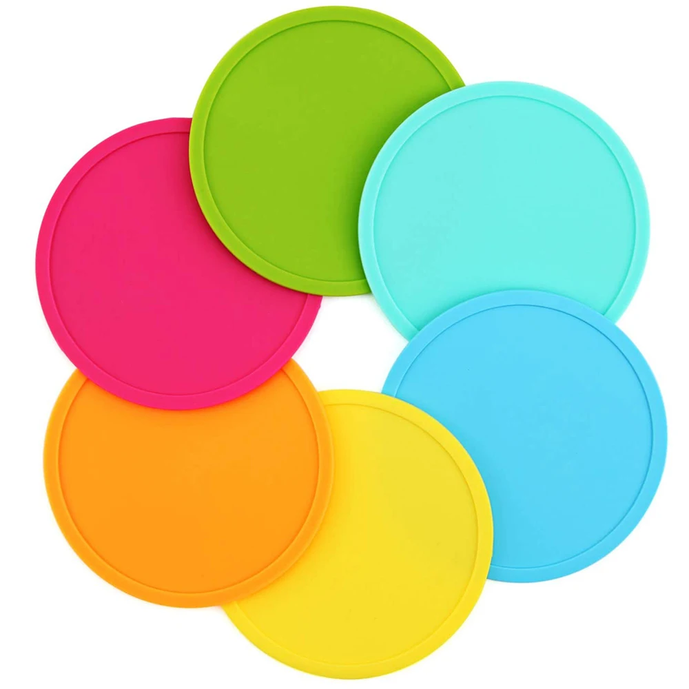 Silicone Drinking Mug Coasters Silicone Coasters Drinks Rubber