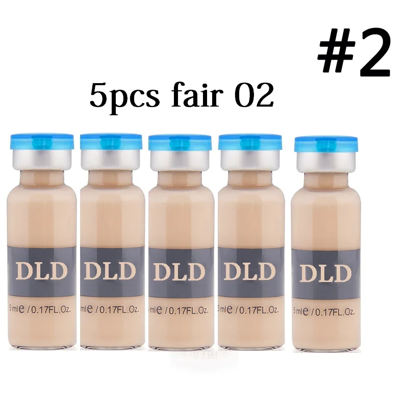 5pcs fair 02 5/10 шт. bb крем мезо bb крем Сыворотки с 5 видов цветов Отбеливание Сыворотки для основа под макияж, чтобы украсить анти-старения кожи красота - Цвет: 5pcs fair 02