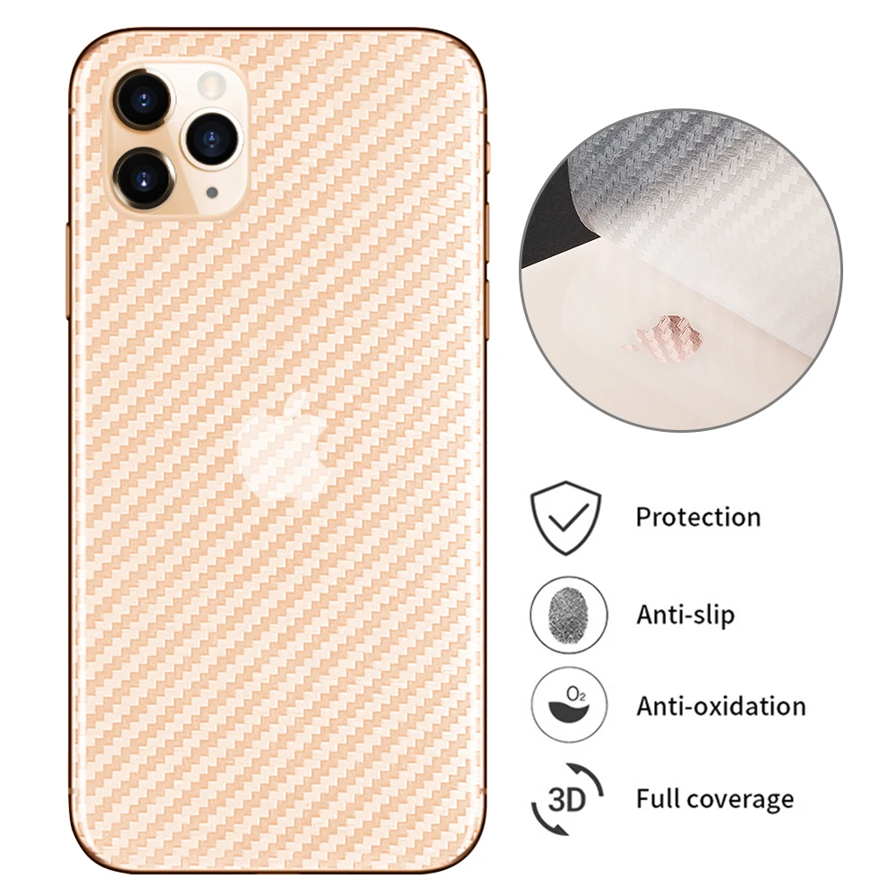 Защитная пленка на заднюю панель для iPhone 11 Pro Max из углеродного волокна iPhone11 ProMax